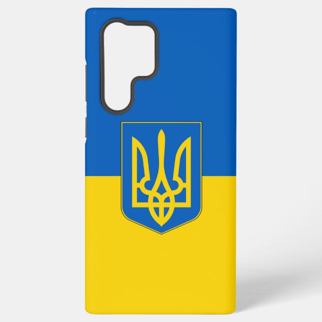 Samsung Galaxy S22 Ultra Case Ukraine-Flagge Hülle (Rückseite)