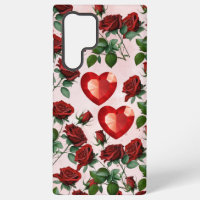 Samsung Handy Case mit Herz und Rose Design - El