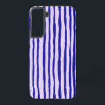 Samsung Handy Gehäuse blau Streifen Samsung Galaxy Hülle<br><div class="desc">Samsung Handy Gehäuse mit blauen und lila Streifen</div>