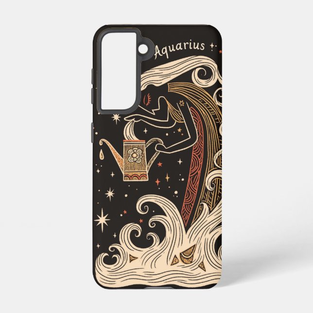 Samsung Phone Case Aquarius Celestial Zodiac Galaxy Hülle (Rückseite)