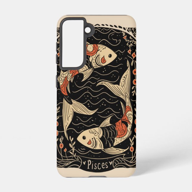 Samsung Phone Case Pisces Celestial Zodiac Galaxy Hülle (Rückseite)