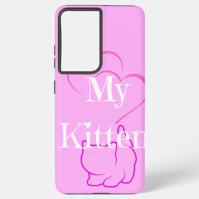 Samsung S21 ultra case rosa kitten Fall Galaxy Hülle (Rückseite)
