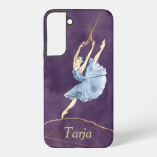 Samsung S22 Hülle mit Ballerina Violettem Hintergr Samsung Galaxy Hülle