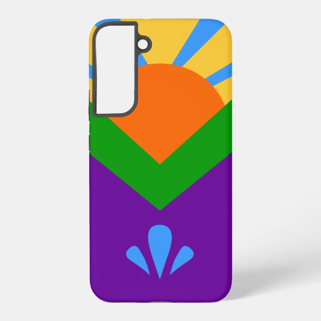 Samsung S22 Plus Fallflagge von Manitou Springs Galaxy Hülle (Rückseite)
