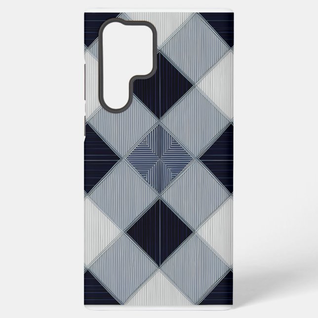 Samsung Ultra S22 Case mit moderner Geometrie Galaxy Hülle (Rückseite)