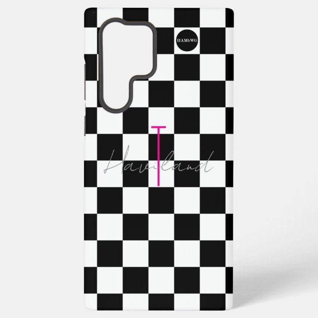 Samsung und iPhone Cell Case - HAMbyWG-Schachbrett Galaxy Hülle (Rückseite)