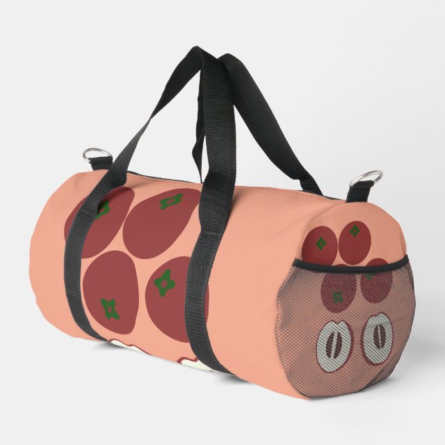 Samt-Apfel-Duffel-Tasche Duffle Bag (Rechte Ecke)