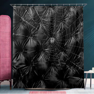 Samt mit Spider Web gepolstert Duschvorhang