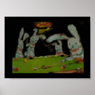 Samt Teens Playing Pool Poster