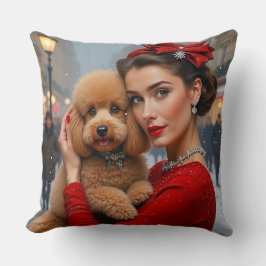 Samt The Poodle Holiday Kissen