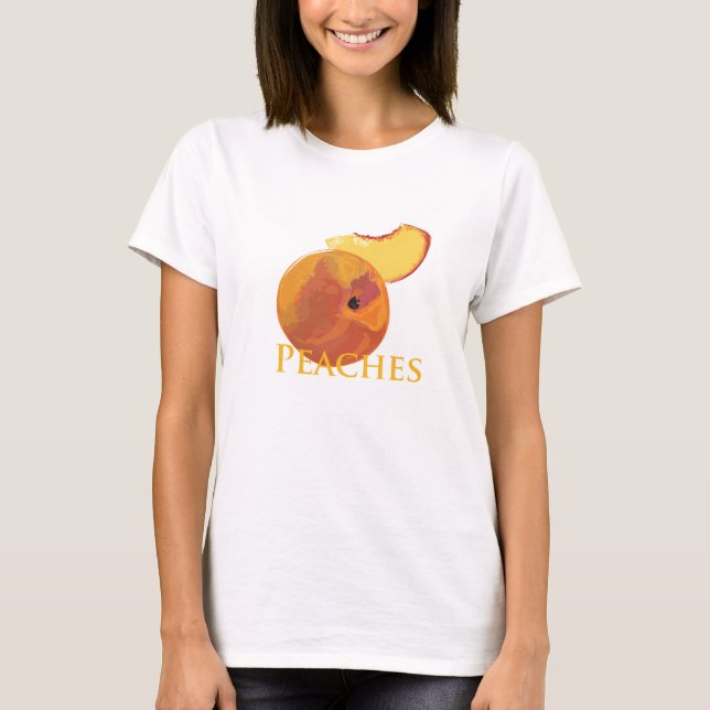 Samtartige Pfirsiche T-Shirt (Vorderseite)