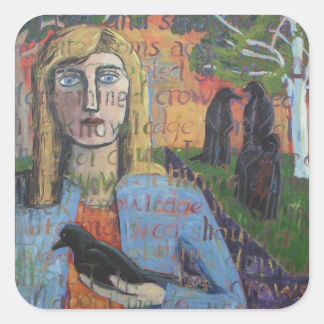 Samtaufkleber Quadratischer Aufkleber (Vorderseite)