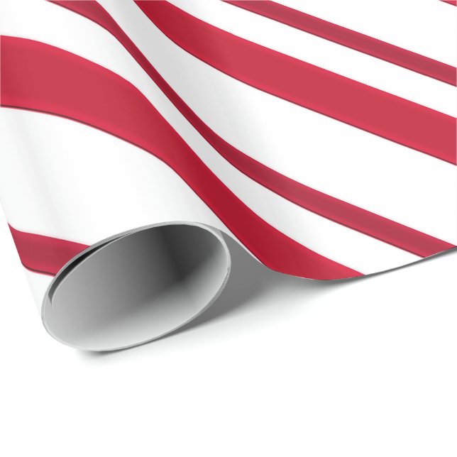 Samtbandstreifen, tiefrot und weiß geschenkpapier (Rolleneckpunkt)