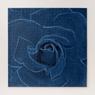 samtblaue Rose Puzzle