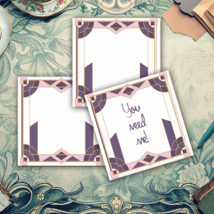 Samtene Nacht Geometrie Art Deco Post-it Klebezettel