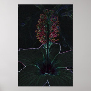 samtfarbene Blume Poster