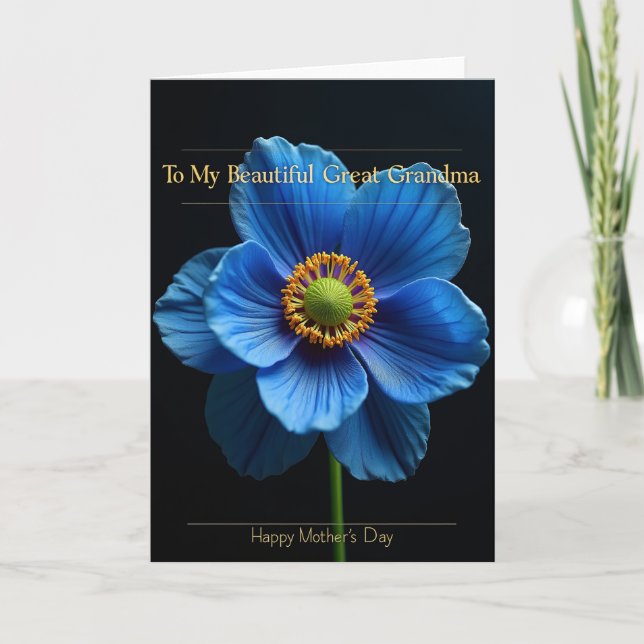 Samtige Nacht Blumen Mütter Karte (Vorderseite)