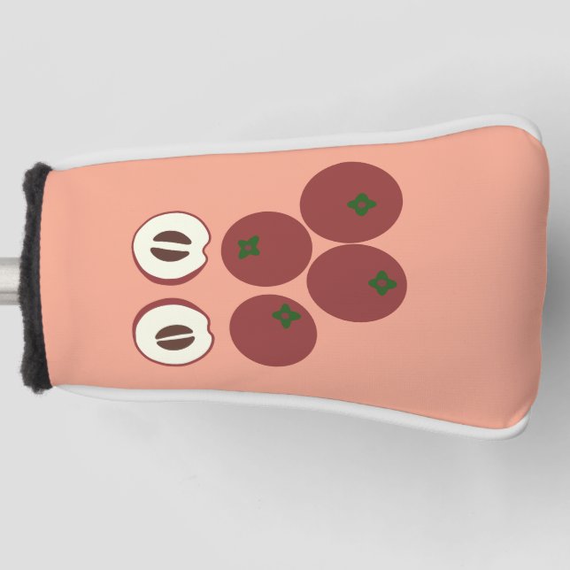Samtiger Apfel-Putter-Golfkopfschutz Golf Headcover (Vorderseite)