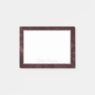 Samtiger Wein Damast   Maroon Merlot Grunge Barock Post-it Klebezettel