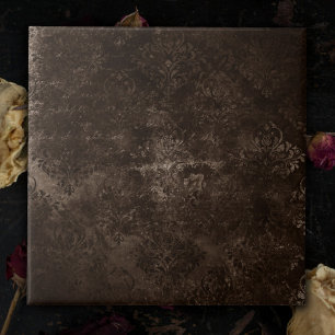 Samtiges Bronze-Damaskus Brauner Barock-Grunge Fliese