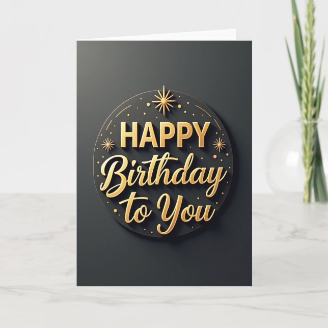 Samtkarten zum Geburtstag mit Prägedruck Karte (Vorderseite)