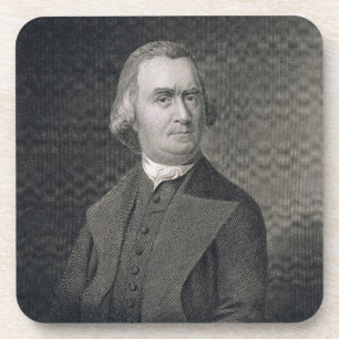 Samuel Adams, graviert von G.F. Storm (fl.c.1834) Getränkeuntersetzer