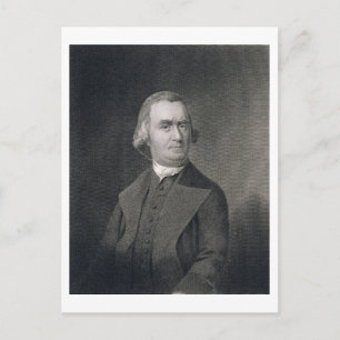 Samuel Adams, mit Gravur von G.F. Storm (fl.c.1834 Postkarte