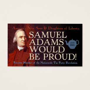 Samuel Adams-Visitenkarte