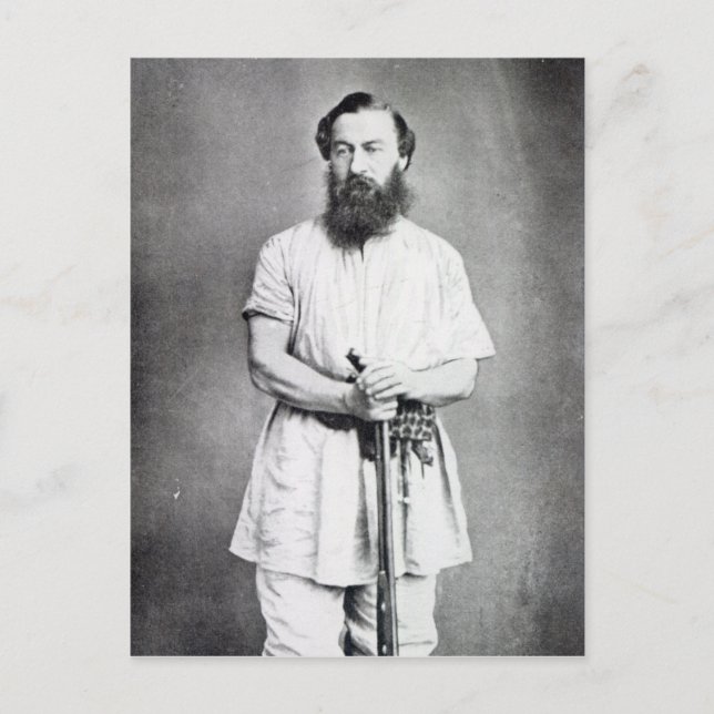 Samuel Baker, 1865 Postkarte (Vorderseite)