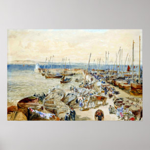 Samuel Bough Newhaven Harbor am Firth of Forth Poster