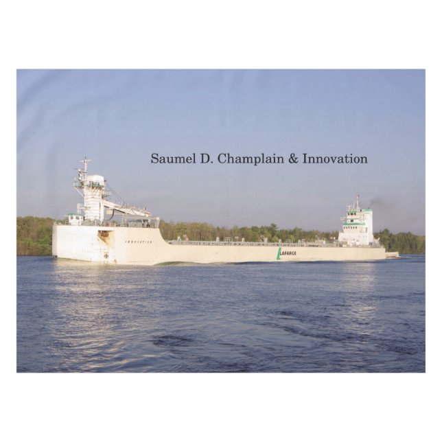 Samuel D. Champlain & Innovation Tischtuch Tischdecke (Vorderseite (Horizontal))