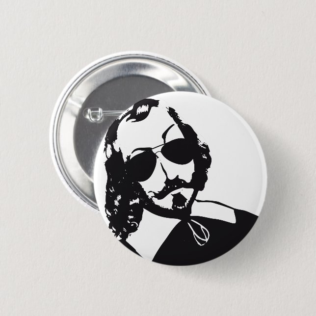 Samuel de Champlain Hipster lunettes futur Québec Button (Vorne & Hinten)