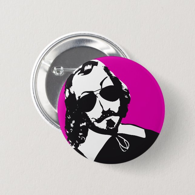 Samuel de Champlain Hipster lunettes futur Québec Button (Vorne & Hinten)