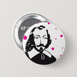 Samuel de Champlain Hipster Rose Québec Français Button