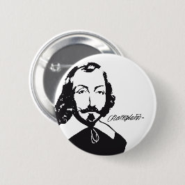 Samuel de Champlain Hipster Rose Québec Français Button