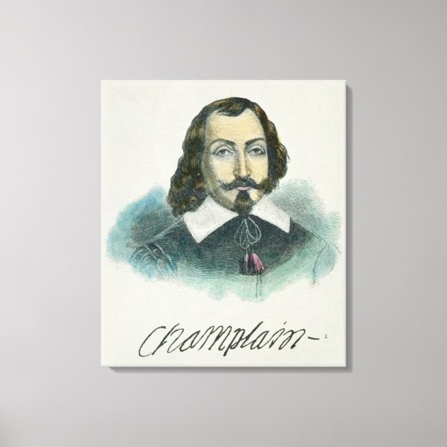 Samuel de Champlain Leinwanddruck (Vorderseite)