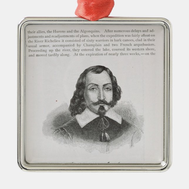Samuel de Champlain Ornament Aus Metall (Vorne)
