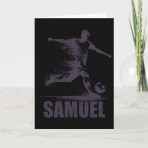 Samuel Fußballjungen Personalisierter Vorname Samu Karte