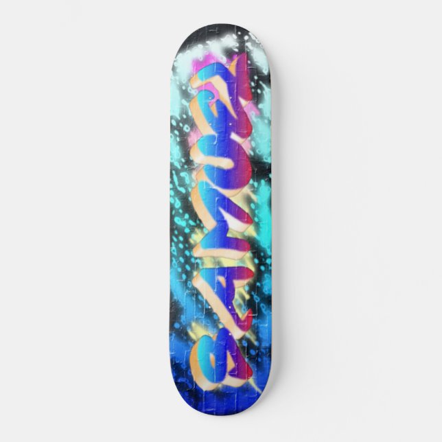 SAMUEL - individuelles Graffiti-Skateboard Skateboard (Vorderseite)