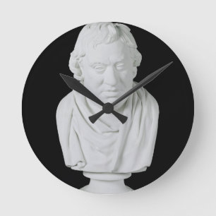 Samuel Johnson (1709-84) 1777 (plaster) Runde Wanduhr