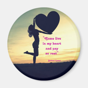 Samuel Lover Zitat Herz Liebe Inspiration Case-Mat Magnet
