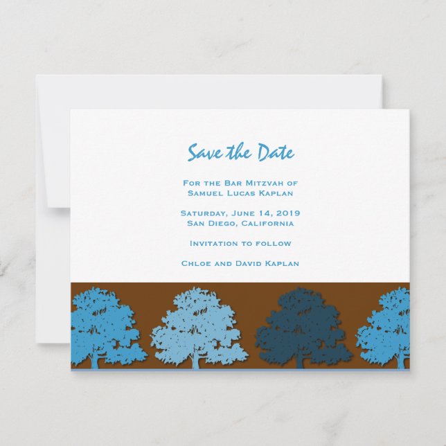 Samuel Lucas Bar Mitzvah Save the Date (Vorderseite)