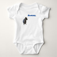 Samuel Name mit Aussie Quokka, Baby Bodysuit