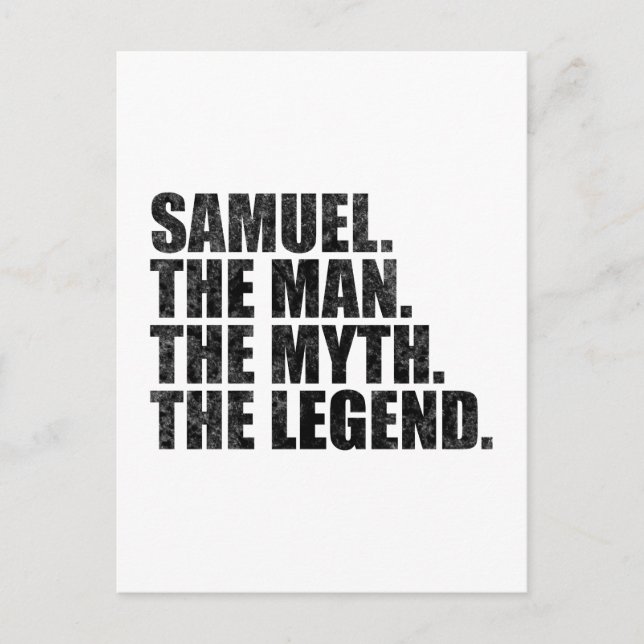 Samuel Name, Samuel Der Mann Der Mythos Die Legend Postkarte (Vorderseite)