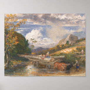 Samuel Palmer - Holzwagen über einen Stream Poster