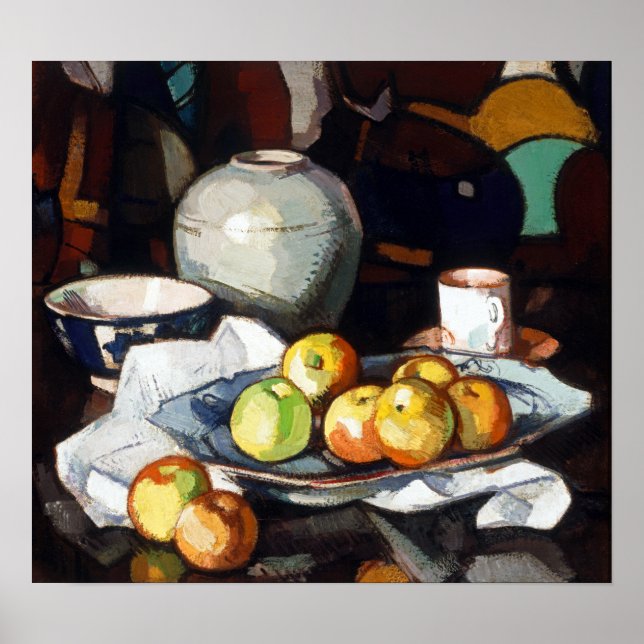 Samuel Peploe Still Life Apples und Jar Poster (Vorne)