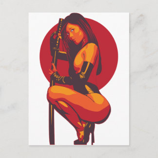 Samurai 11 postkarte