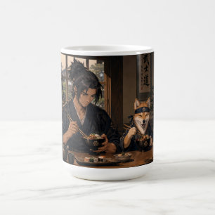 Samurai & Akita Nudel Nacht Kaffeetasse