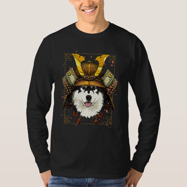 Samurai Alaskan Malamute Japanese Warrior Bushido  T-Shirt (Vorderseite)