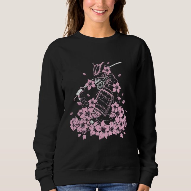 Samurai and japanese samurai with bushido and cher sweatshirt (Vorderseite)